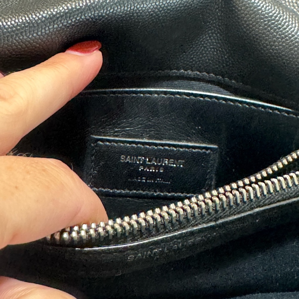 Saint Laurent YSL West Hollywood Bag – Black Pebbled Leather – Authentic - Picture 8 of 12